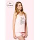 A Gift From The Gods Calligraphy Pink Pyjama Shorts Set